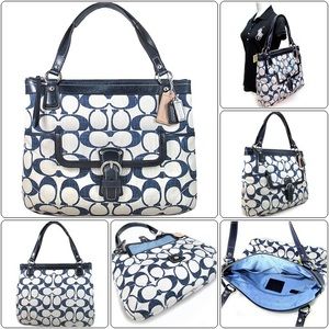 Coach 19620 Poppy Signature C Crosshatch Tote